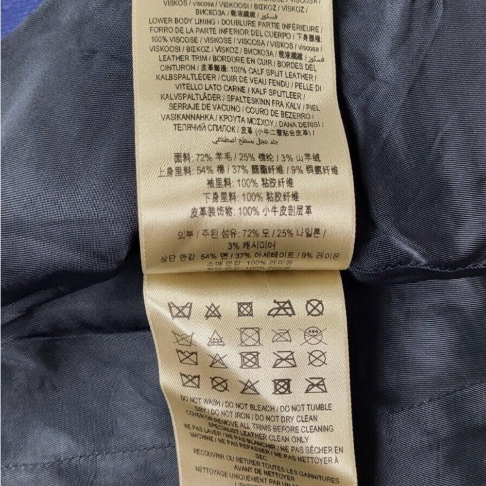 Burberry Navy Wool & Cashmere Coat -Size 38 or 4 - Picture 12 of 14